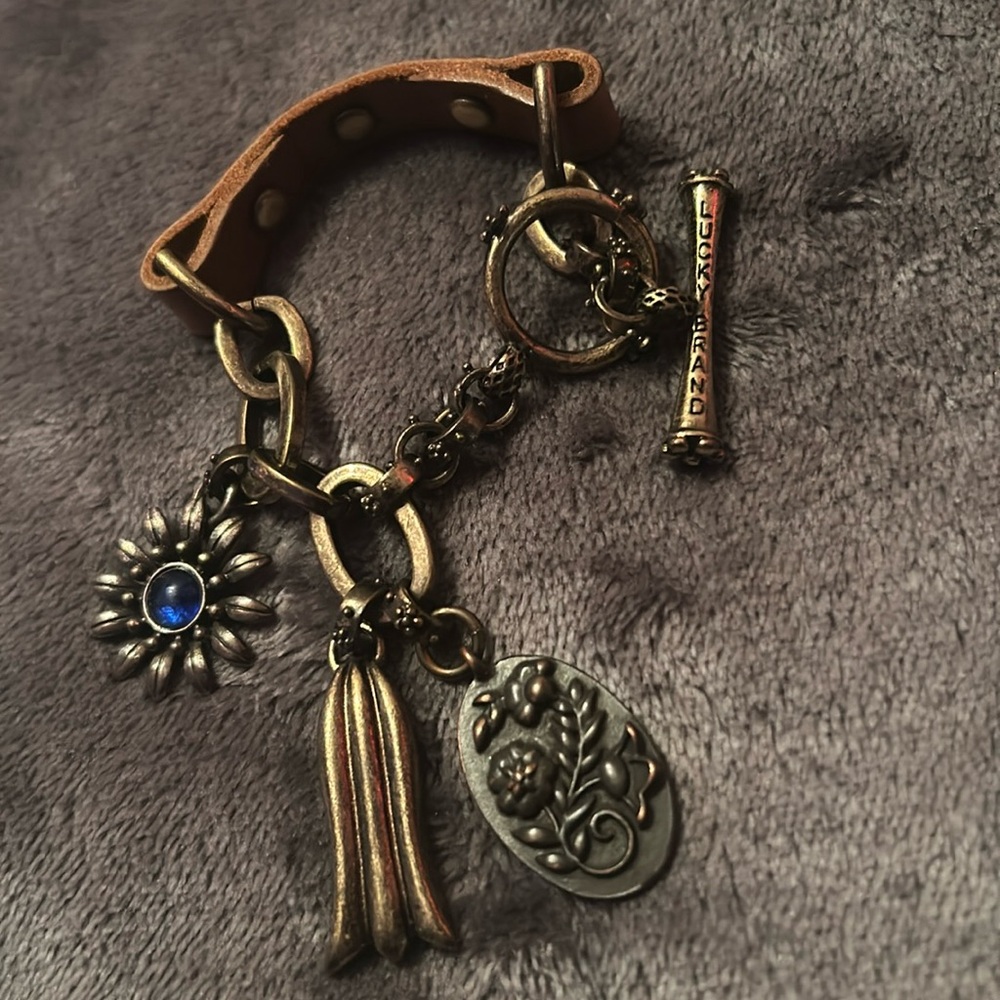 Lucky Brand Leather Charm Bracelet